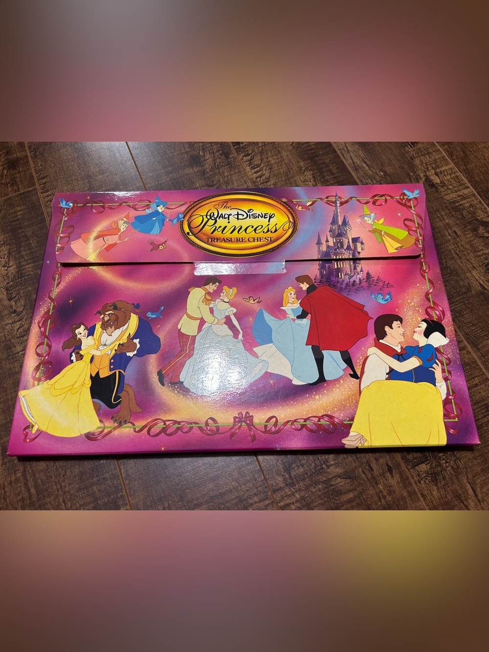 Mint 1993 Disney Princess vintage treasure chest oversized book set